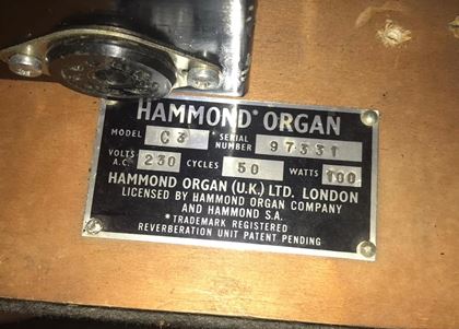 Hammond-C3 chop, red caps expertly serviced
